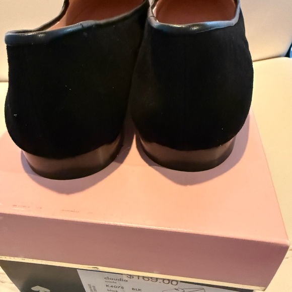 Kate Spade Black Suede Claudia Flats 8.5 New in Box - Picture 5 of 8